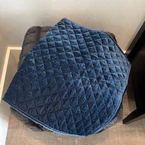 West Elm Velvet King Pillow Sham Midnight Blue